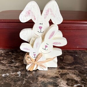 Charming White Bunny Figurines Set
